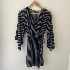 FAVLUX Mini Wrap Striped Dress